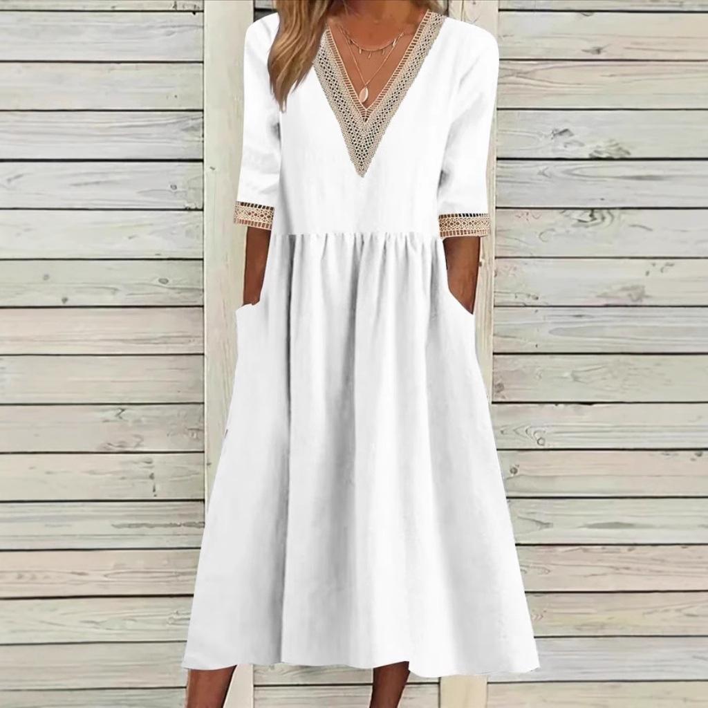 Elowen Grace Collar Midi Dress