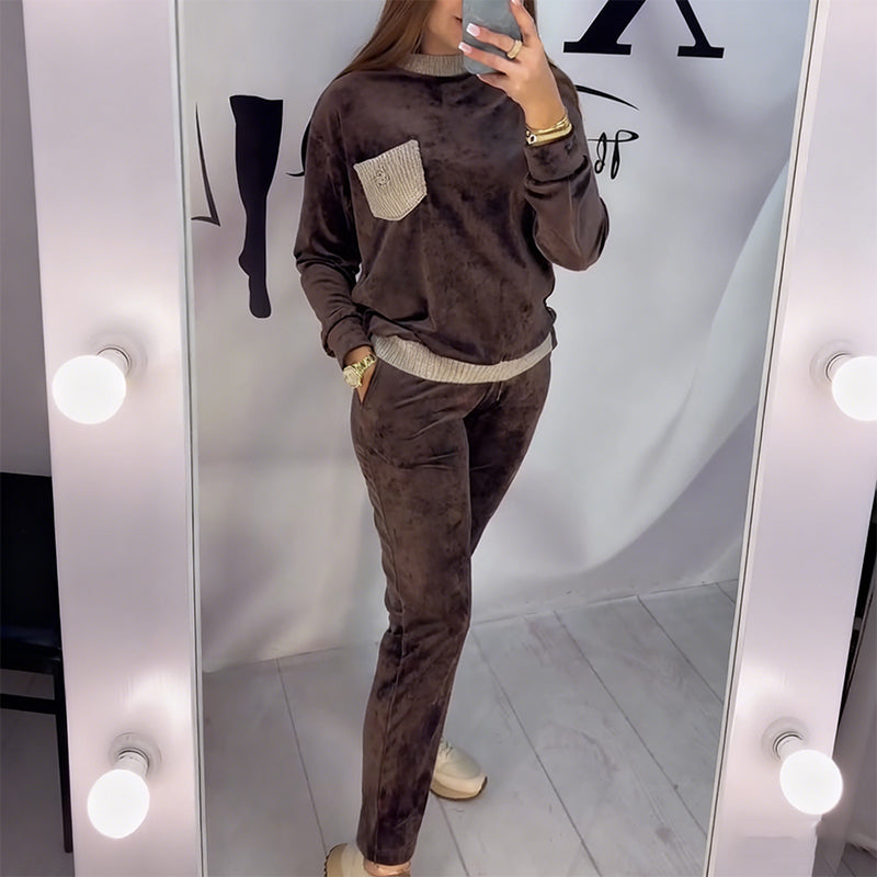 ColorBlocca™ | Women’s Color-Block Top & High-Waist Pants Set
