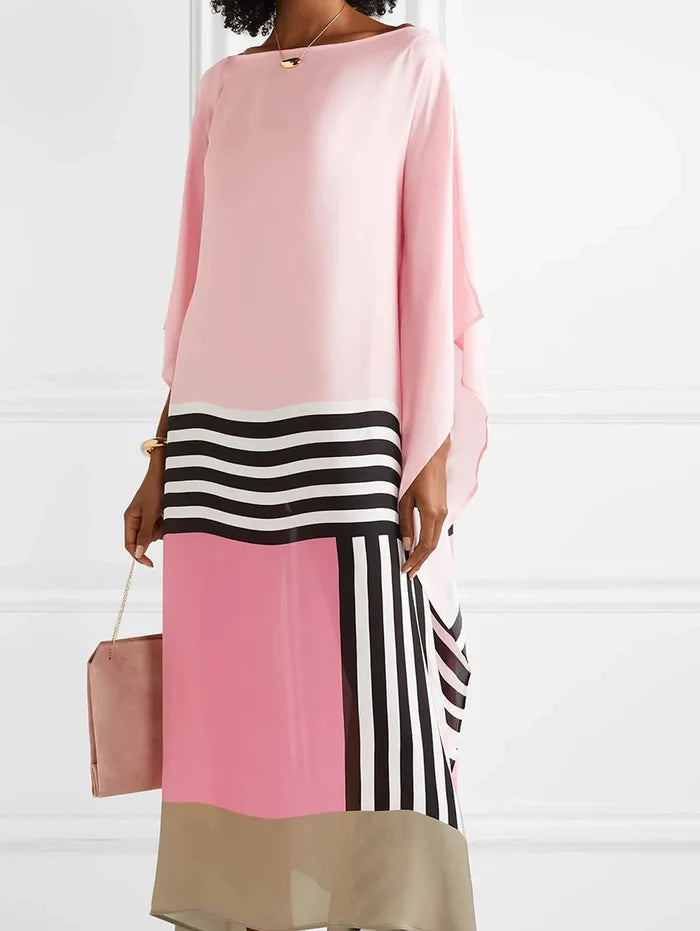 Pink Candy Stripe Kaftan details