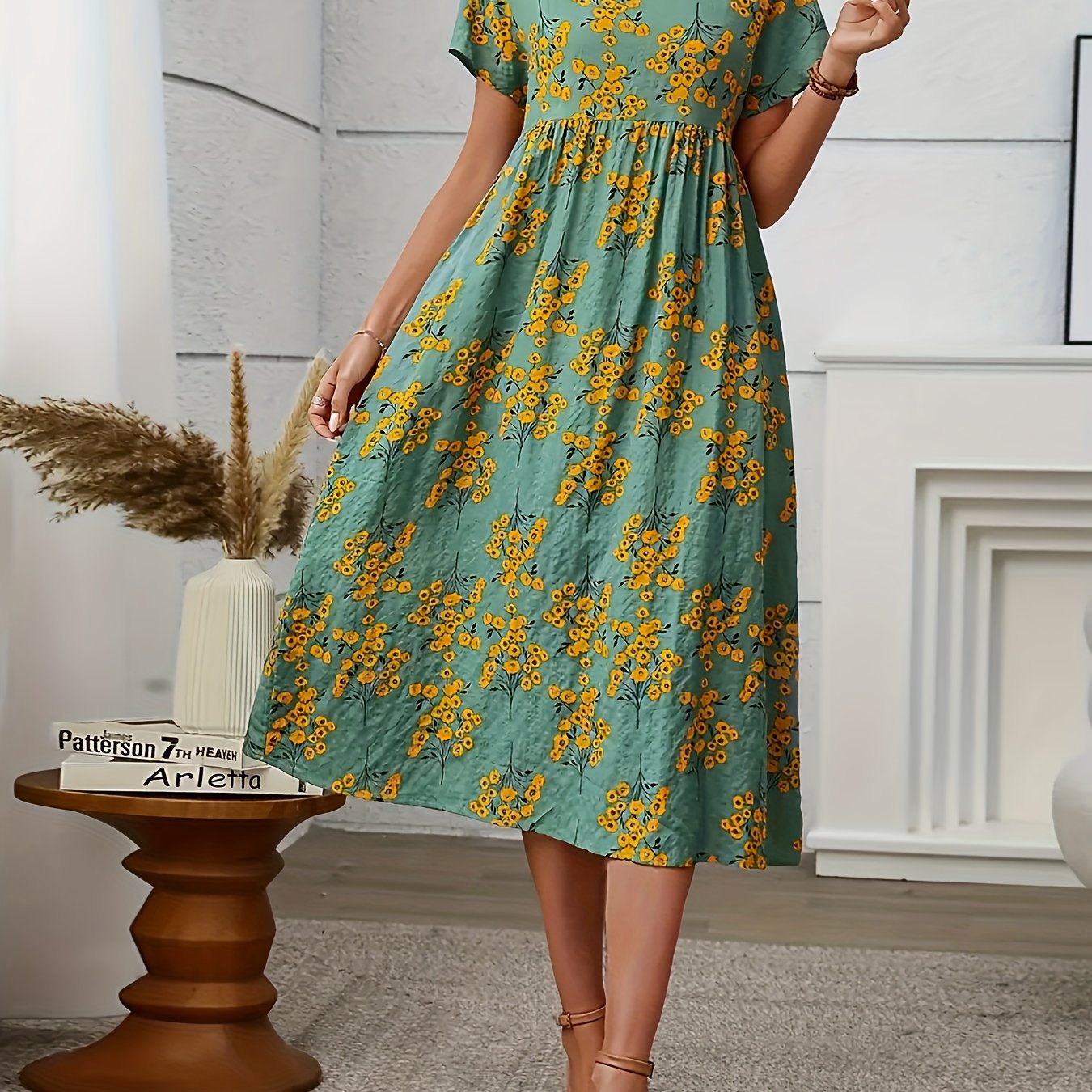 Floréne PleatCharm Vintage Dress