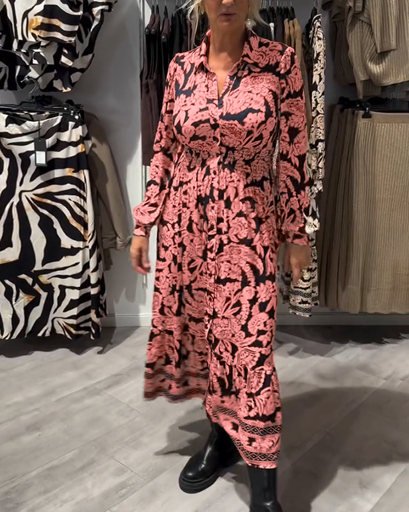 Colloria™ | Printed Collar Fashion Dress