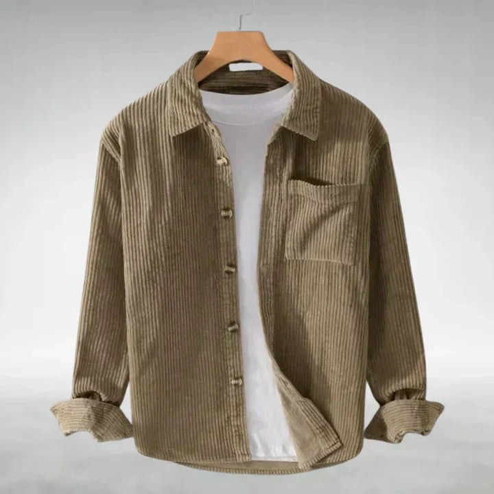 Simon™ -  Casual Corduroy Long Sleeve Shirt