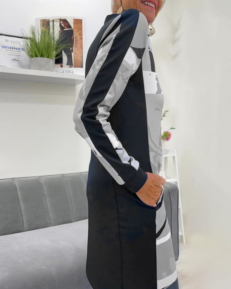 Colvéra ZipBlock Long Sleeve Dress