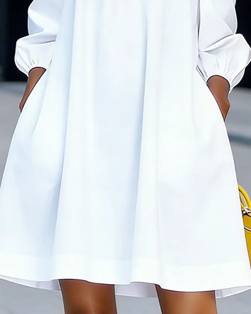 Elegant Off-Shoulder Floral Accent Dress