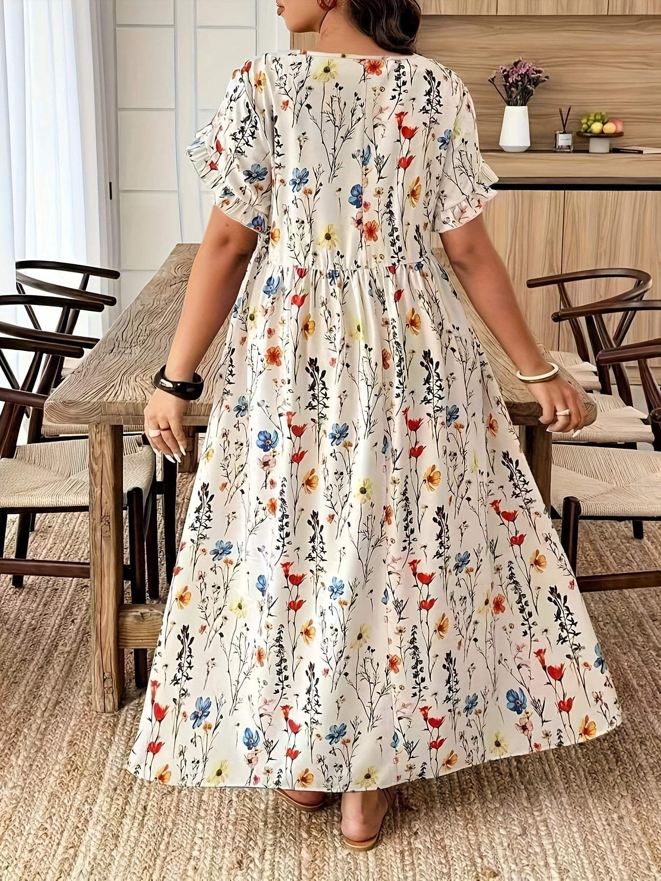 Elvoria GraceBloom Plus Maxi Dress