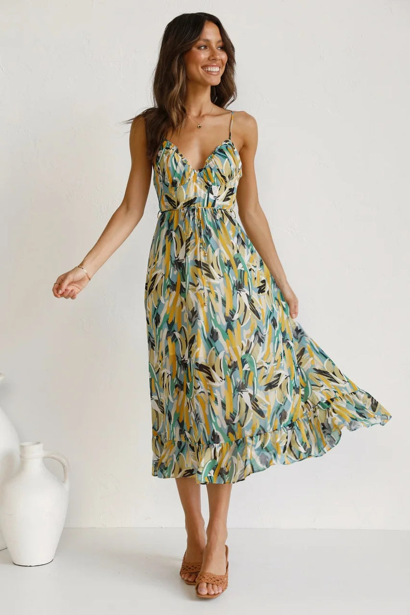 Vibrant Charm | Colorful Dress details