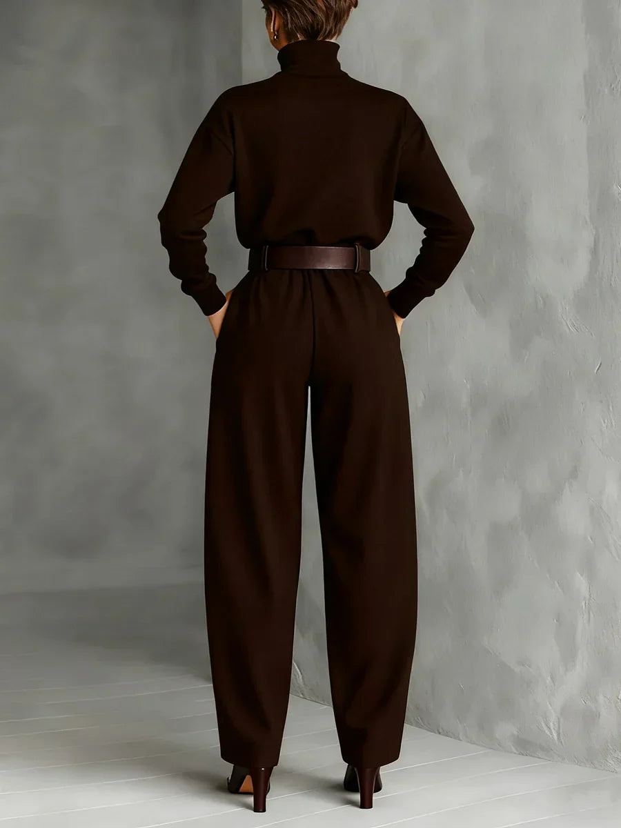 Juliet™ | Turtleneck Top & Straight-Leg Pants Set