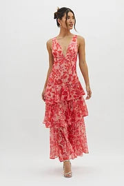 PetalTwirl™ Strappy Midi Dress