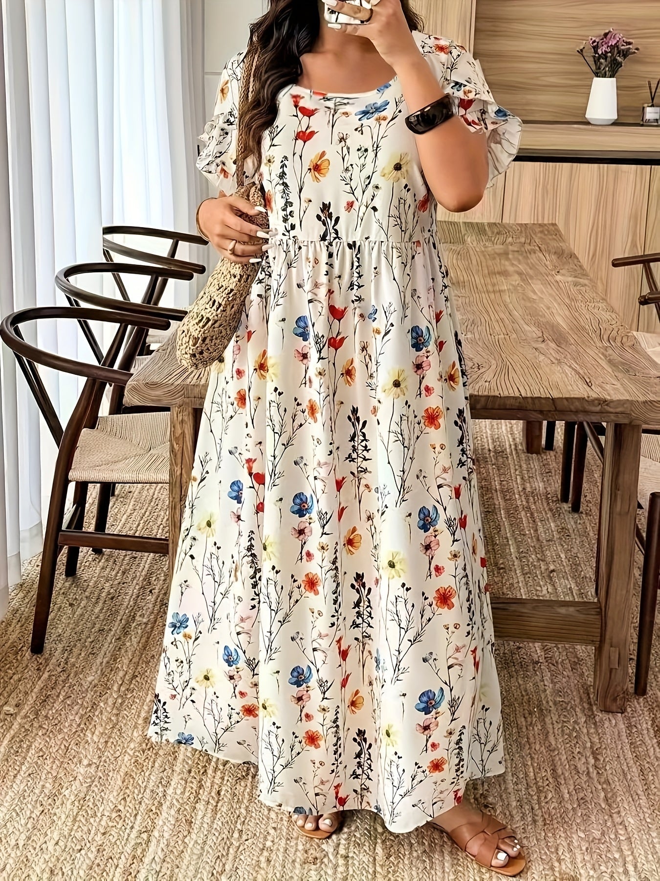 Elvoria GraceBloom Plus Maxi Dress