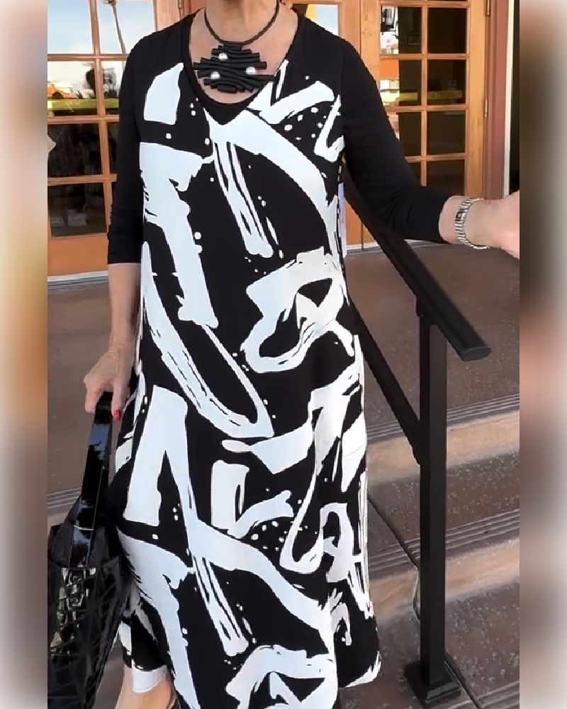 Ardella PatchMuse Long Sleeve Dress