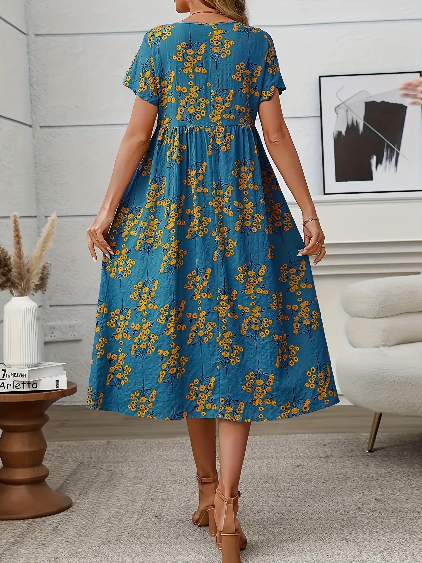 Floréne PleatCharm Vintage Dress