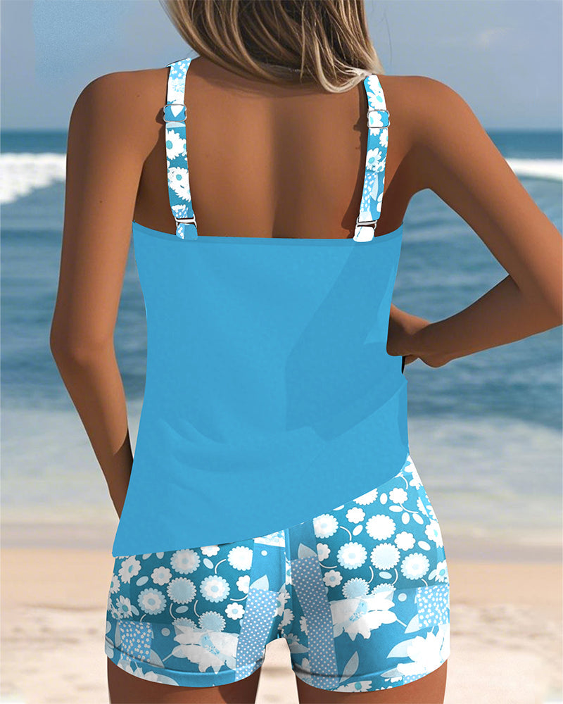 Marisse™ | Printed Swimsuit Tank & Boxer Set