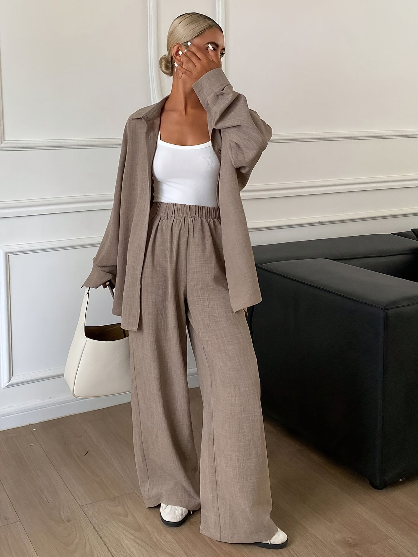 DeniLite™ | Imitated Denim Loose Two-Piece Vacation Set