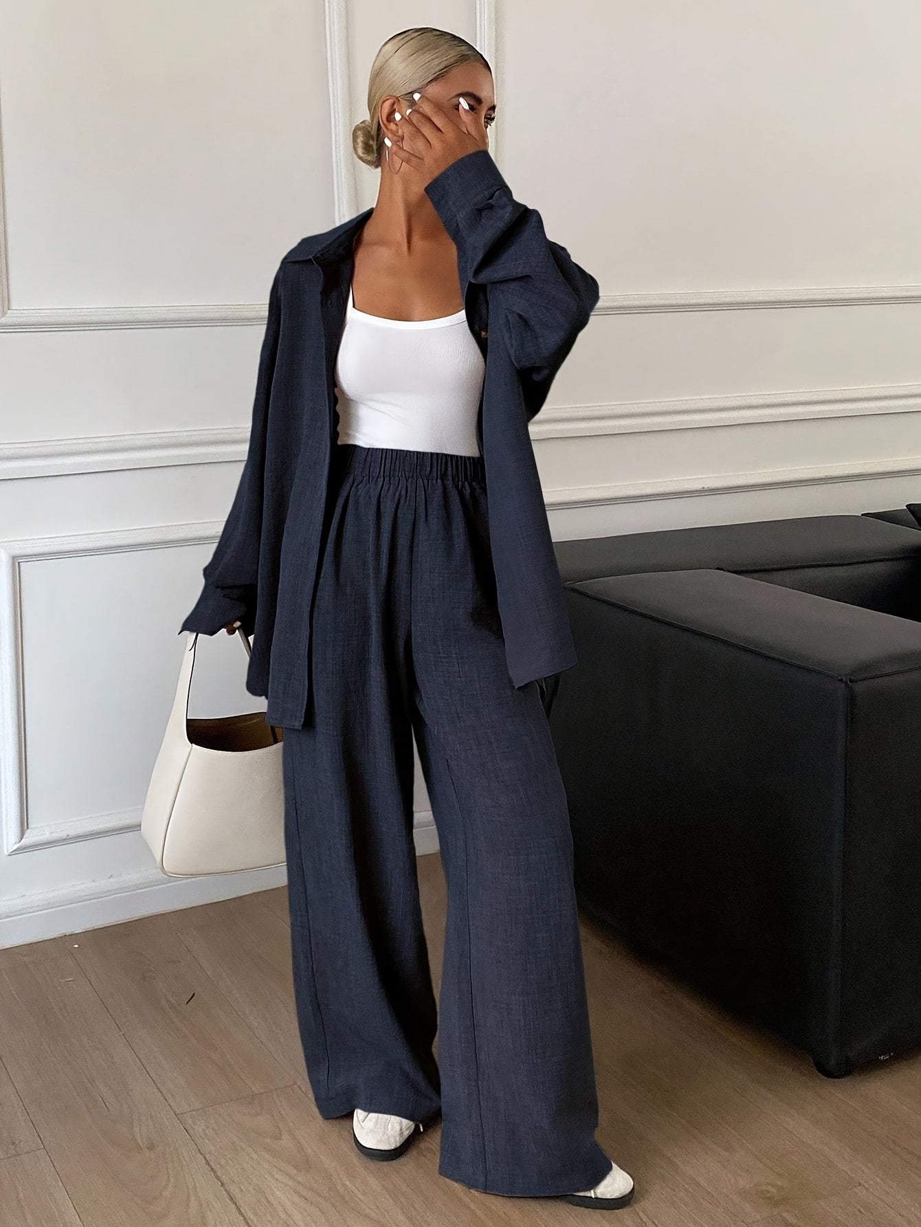 DeniLite™ | Imitated Denim Loose Two-Piece Vacation Set