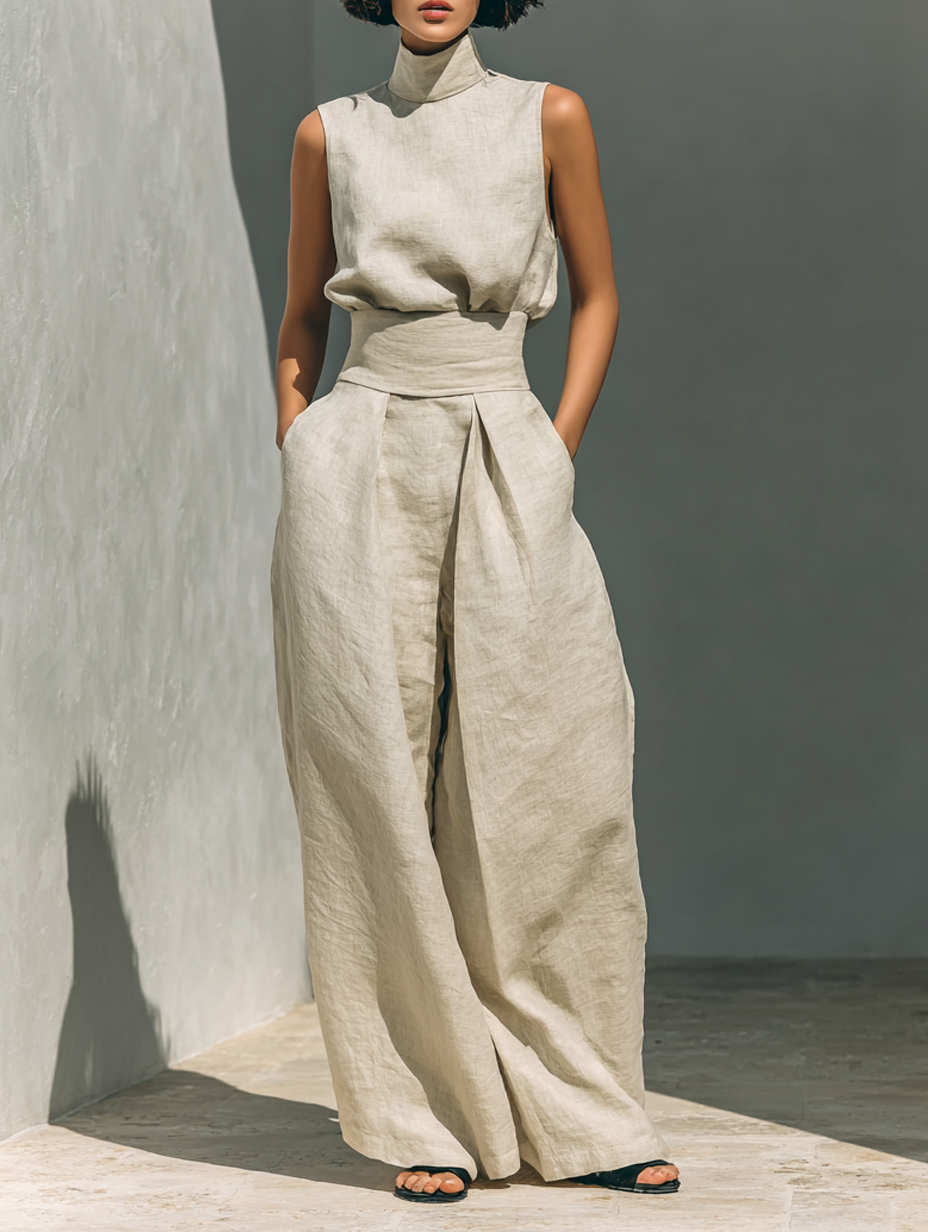 Linvara™ | Minimal Tank & Wide-Leg Set