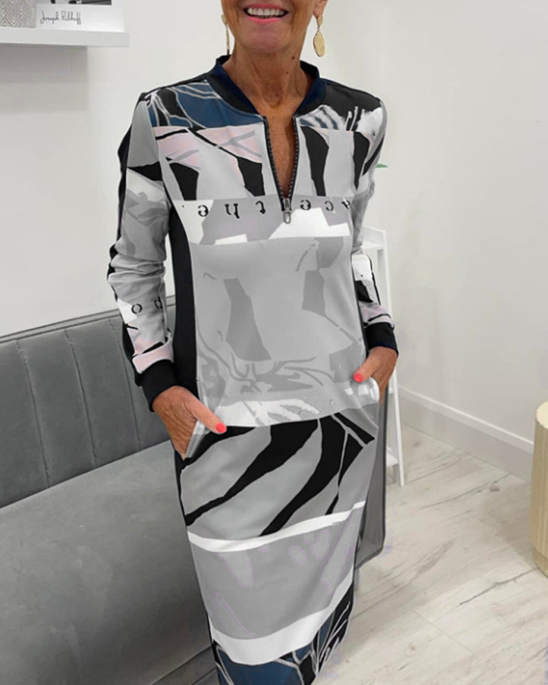 Colvéra ZipBlock Long Sleeve Dress