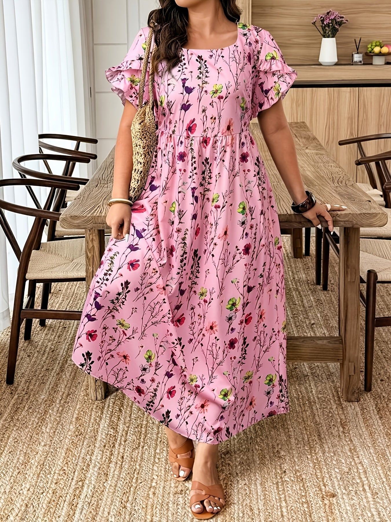 Elvoria GraceBloom Plus Maxi Dress