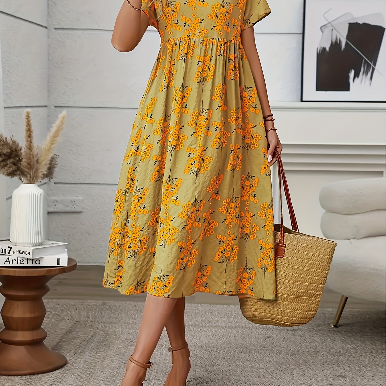 Floréne PleatCharm Vintage Dress