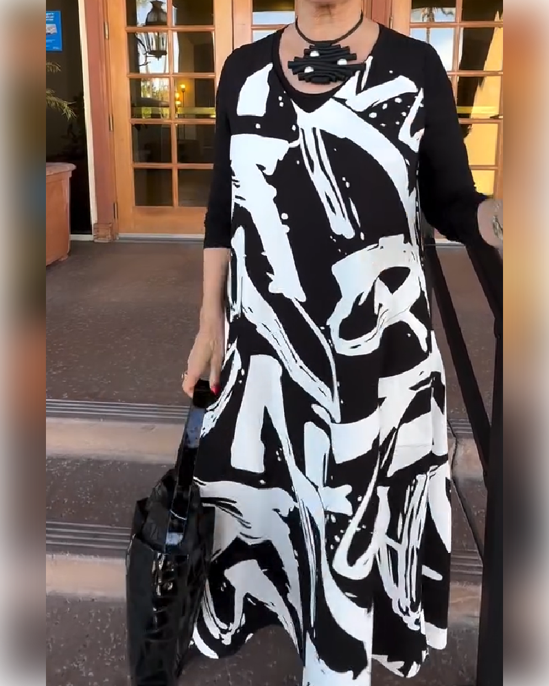 Ardella PatchMuse Long Sleeve Dress