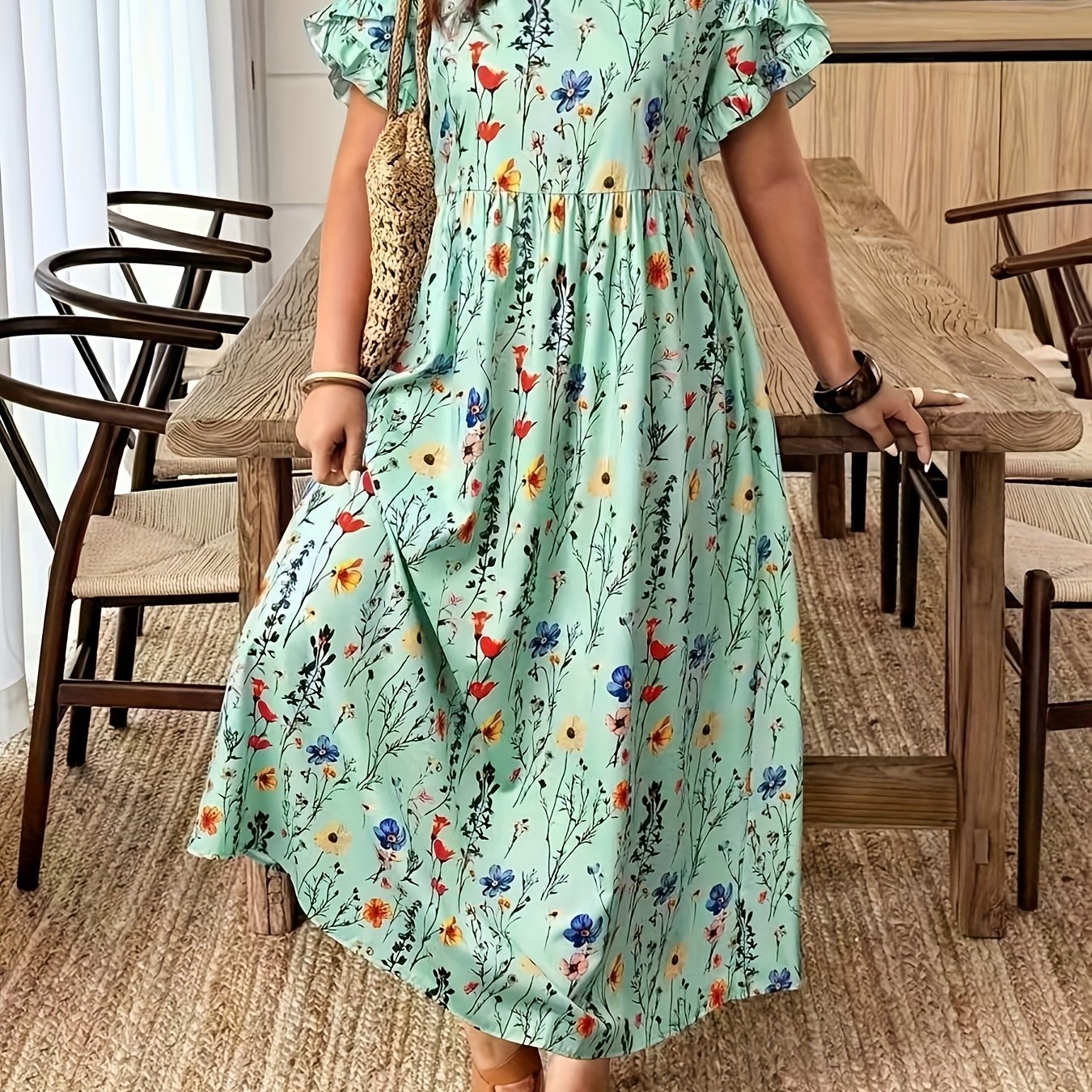 Elvoria GraceBloom Plus Maxi Dress