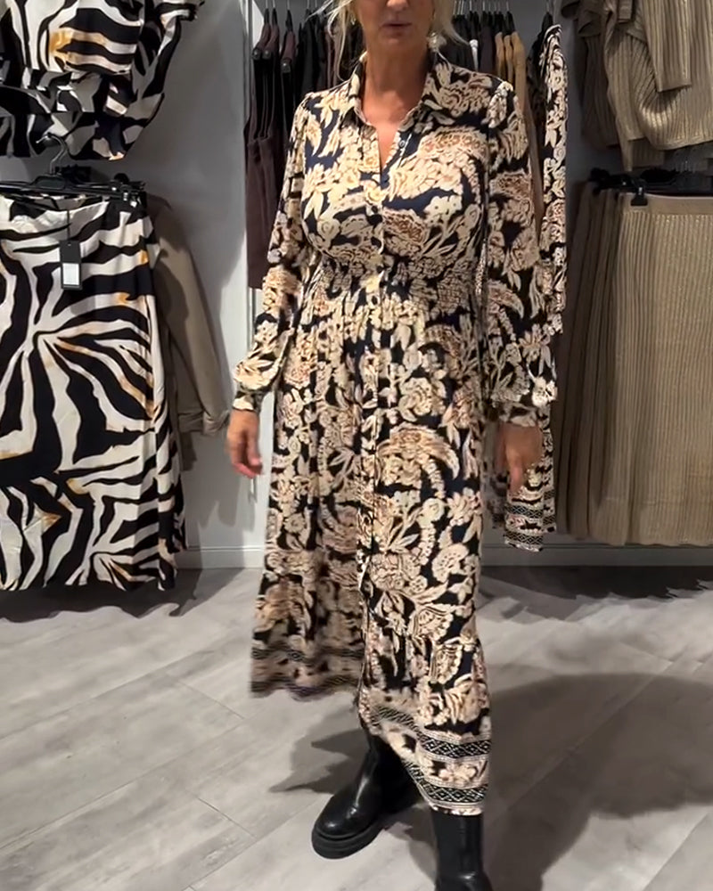 Colloria™ | Printed Collar Fashion Dress