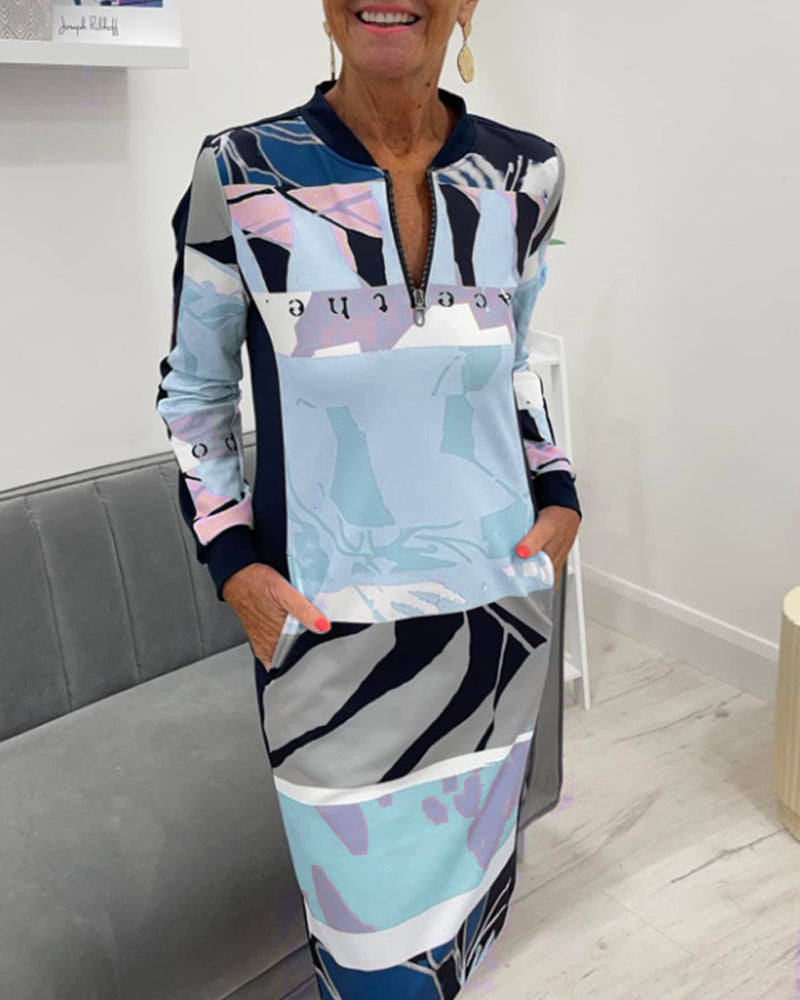 Colvéra ZipBlock Long Sleeve Dress