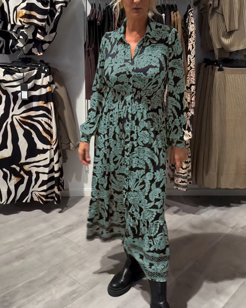 Colloria™ | Printed Collar Fashion Dress