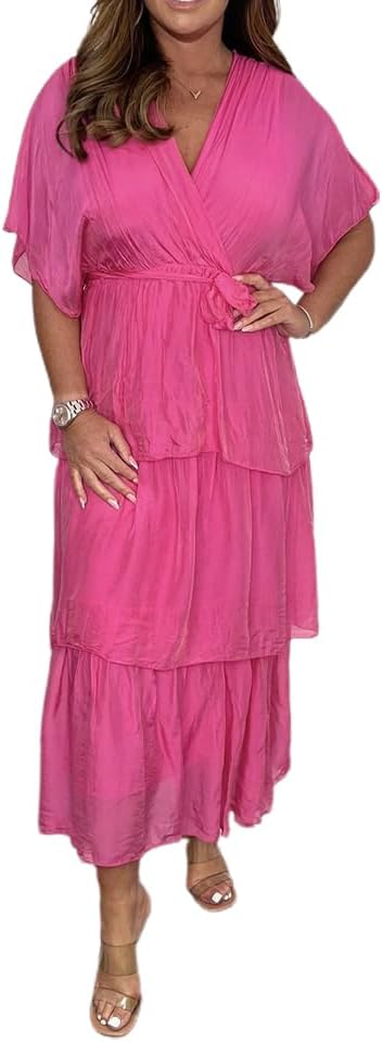 Elowen™ | Elegant Tiered Chiffon Maxi Dress