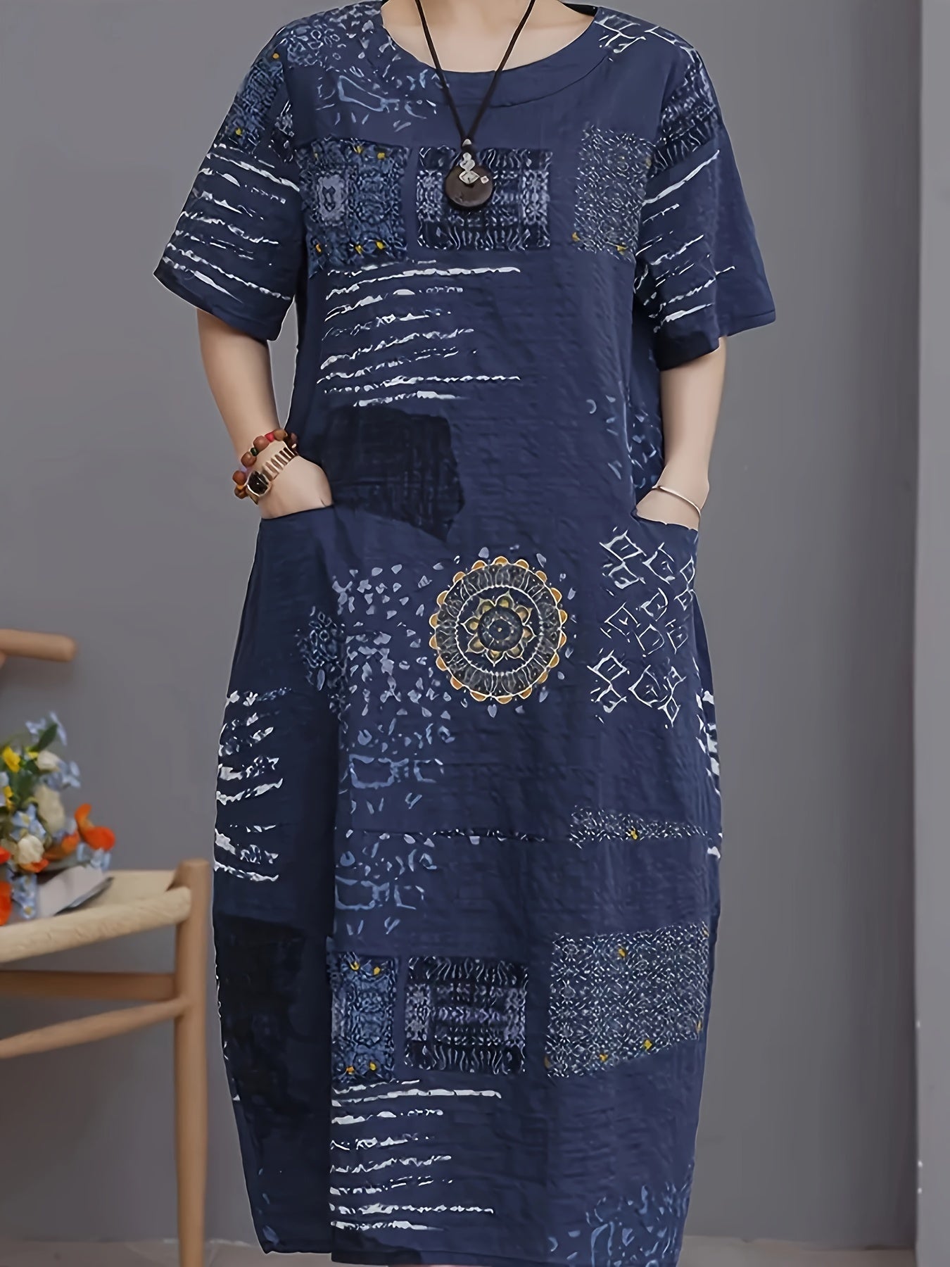 Calyra PocketFlow Boho Midi Dress