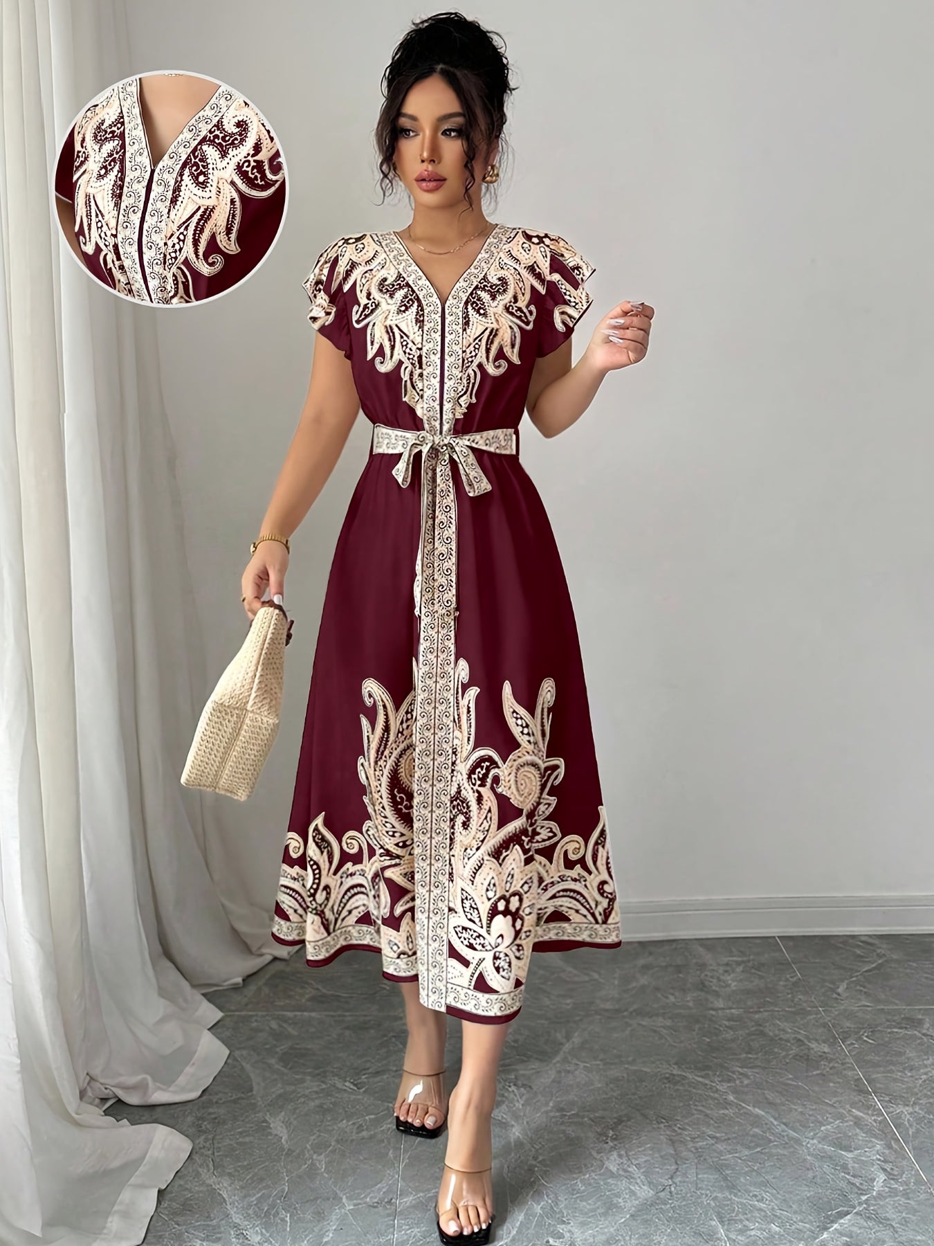 PaisleyAura™ | Women’s Fashion Paisley Print Dress