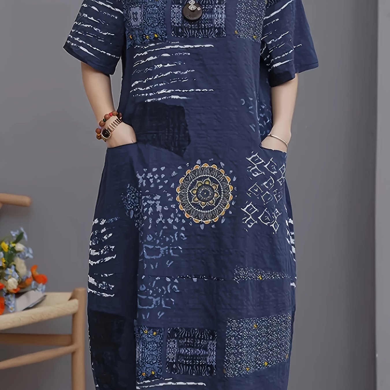 Calyra PocketFlow Boho Midi Dress