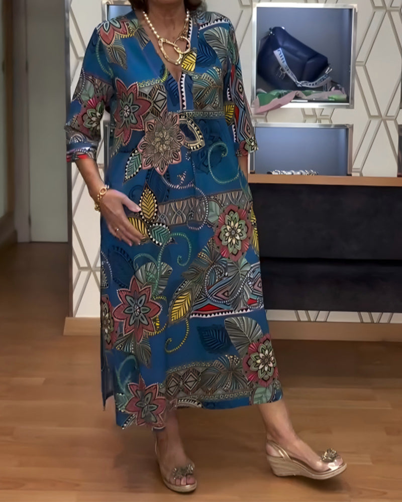 Florélyn Vintara V-Neck Dress