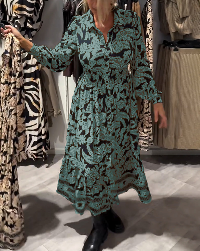 Colloria™ | Printed Collar Fashion Dress