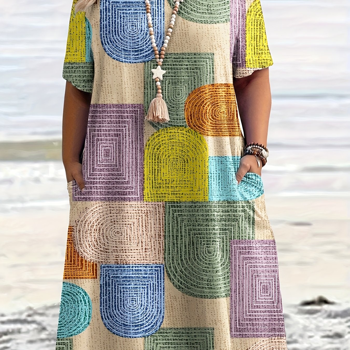 Zyrelle GeoWave Plus Maxi Dress