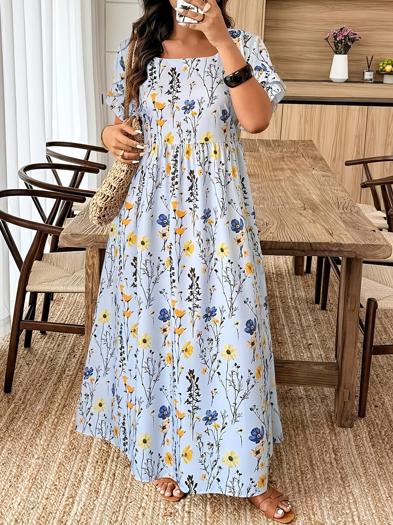Elvoria GraceBloom Plus Maxi Dress