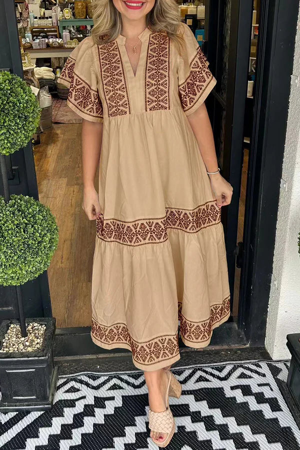 NANCY- Geometric Print Dress