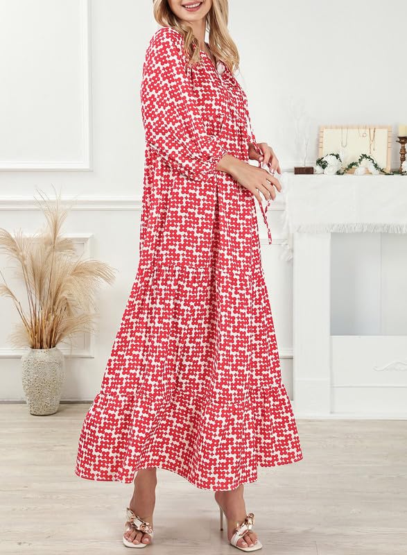 Seraphina™ | Puff Sleeve Floral Boho Maxi Dress