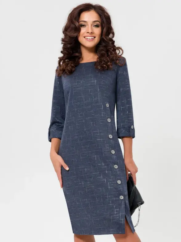 Rondelle™ | Button-Front Round-Neck Dress