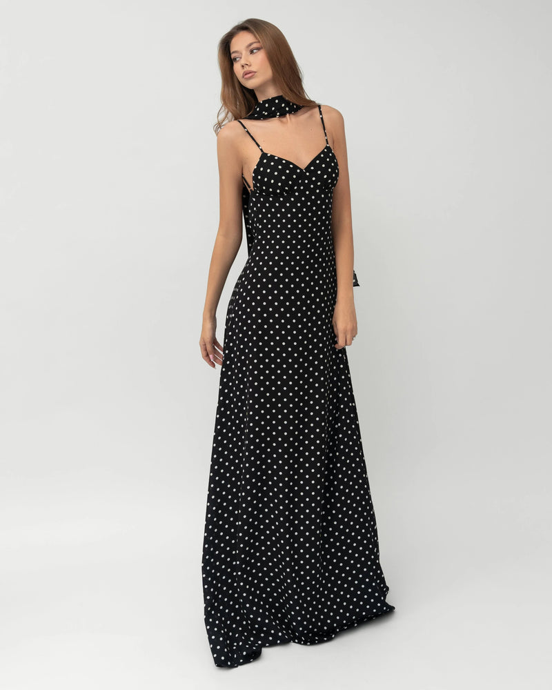 Midnight Muse Polka Maxi details