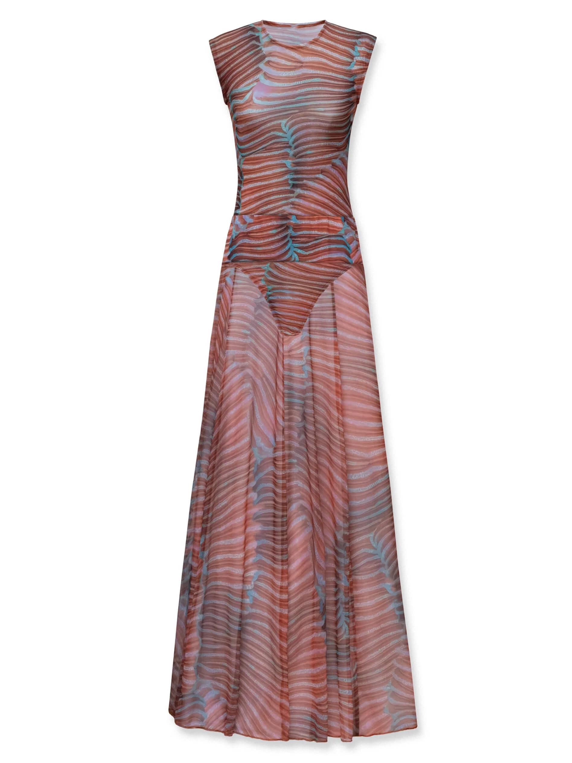 Lurevra™ | Ripple Glow Mesh Bodysuit & Skirt Set