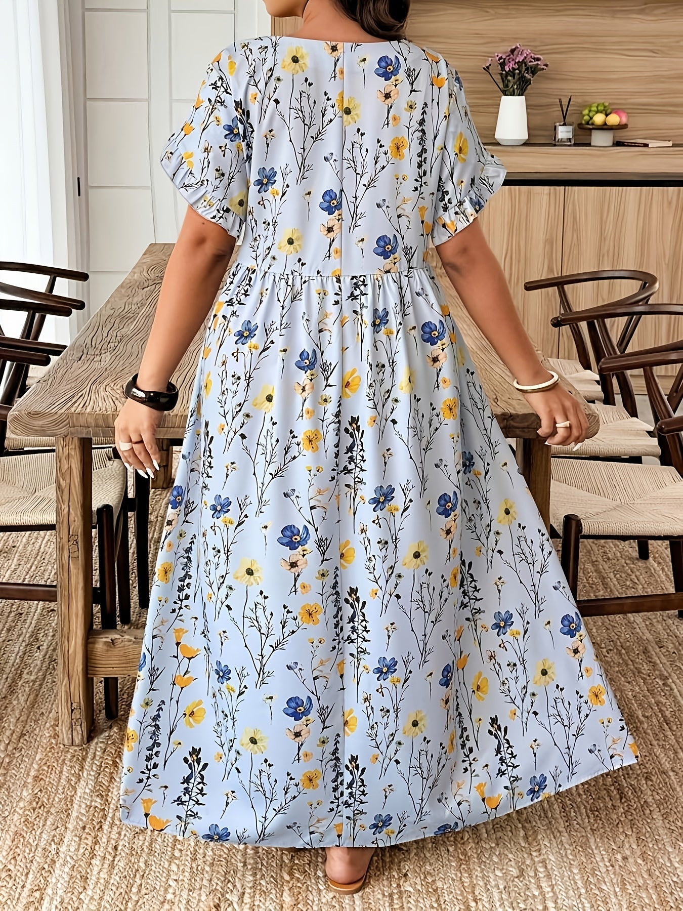 Elvoria GraceBloom Plus Maxi Dress