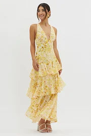 PetalTwirl™ Strappy Midi Dress