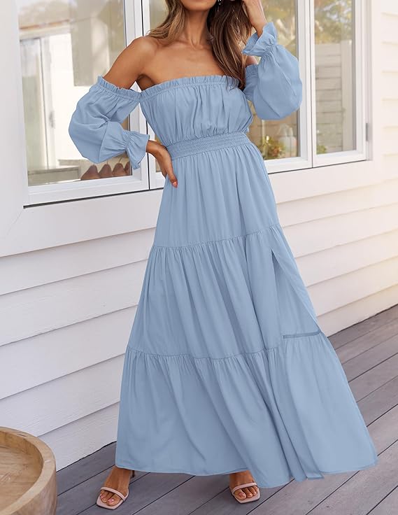 LAVA™ | Off-Shoulder Boho Maxi Dress