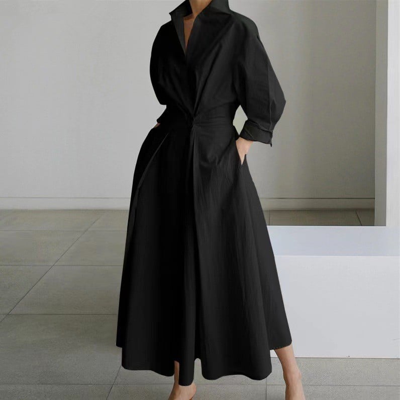FlowLuxe™ | Wrinkle-Free Split Maxi Dress