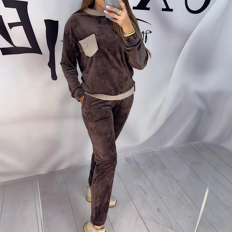 ColorBlocca™ | Women’s Color-Block Top & High-Waist Pants Set