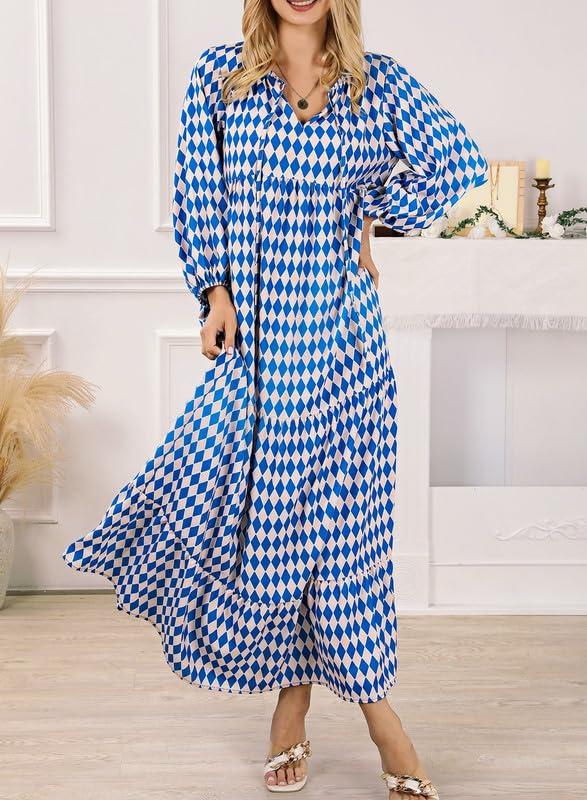 Averina™ | Puff Sleeve Floral Boho Maxi Dress