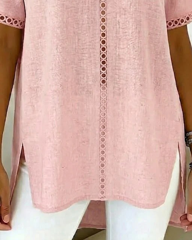 Avelin™ | Hollow V-Neck Relaxed Top