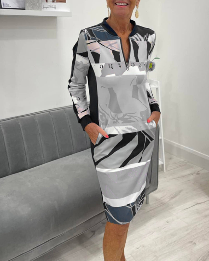 Colvéra ZipBlock Long Sleeve Dress