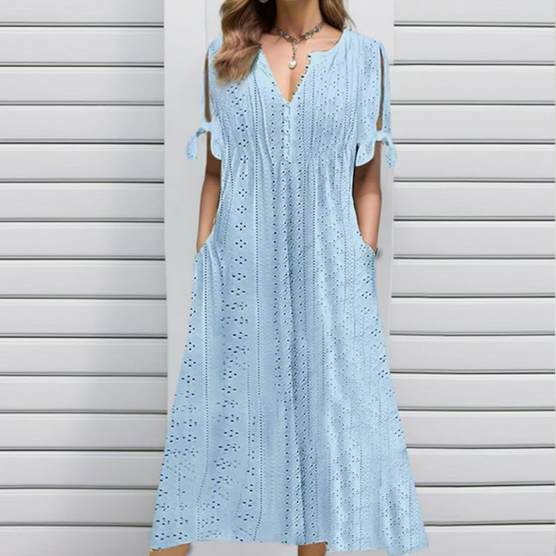 Veylana – Elegant V-Neck Dress