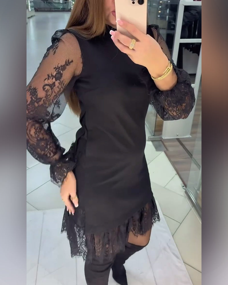 LacePatch™ | Patchwork Dress with Lace Detailing